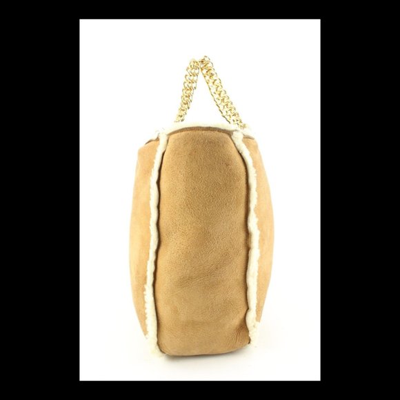 Chanel Brown Shearling Sheepskin Chain Tote GHW 4CAS0419 - Picture 6 of 12